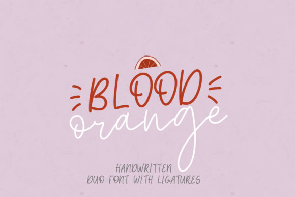 Blood Orange Duo: A Handwritten Font for Branding