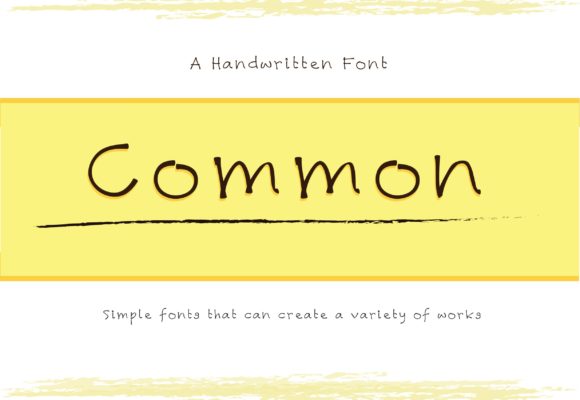 Common: A Handwritten Font for Authentic Branding