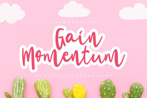 Gain Momentum: A Handwritten Font for Your Brand