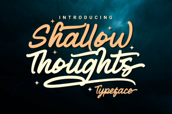 Shallow Thoughts: A Modern Script Font for Makers