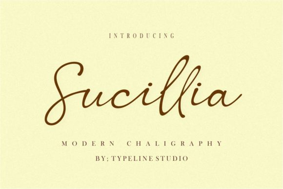 Sucillia: A Radiant Script Font for Elegant Editorial Design