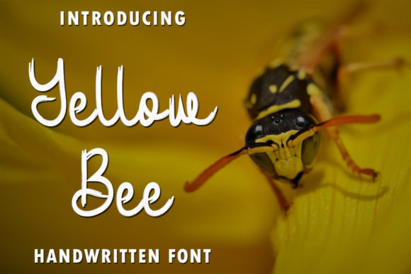 Yellow Bee: A Whimsical Handwritten Font for Editors