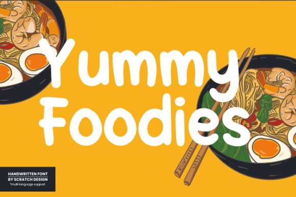 Yummy Foodies: A Handwritten Font for Modern Marketing